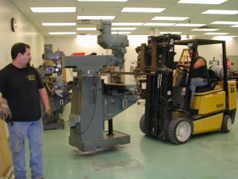 Removal of heavy machinery from inside plant
