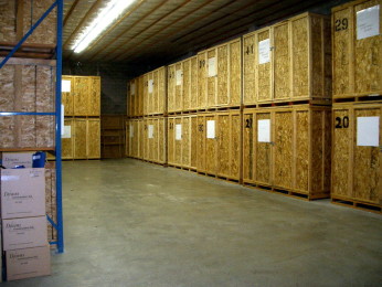 Large shipments stored inside storage wood vaults